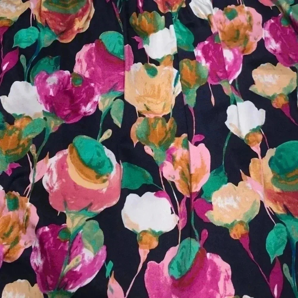 J. Crew | Tulip Floral Print A-Line Gathered Stretch Front Pockets Size Size 2
